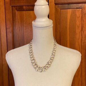 Jones New York Silver Tone Link Necklace